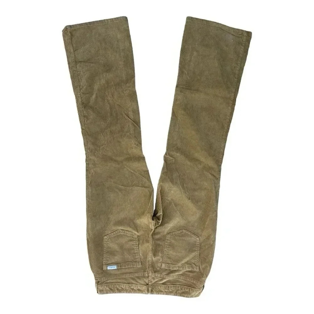 Eddie Bauer Slightly Curvy Straight Bootcut Corduroy Olive Pants Size 6 - Picture 2 of 11